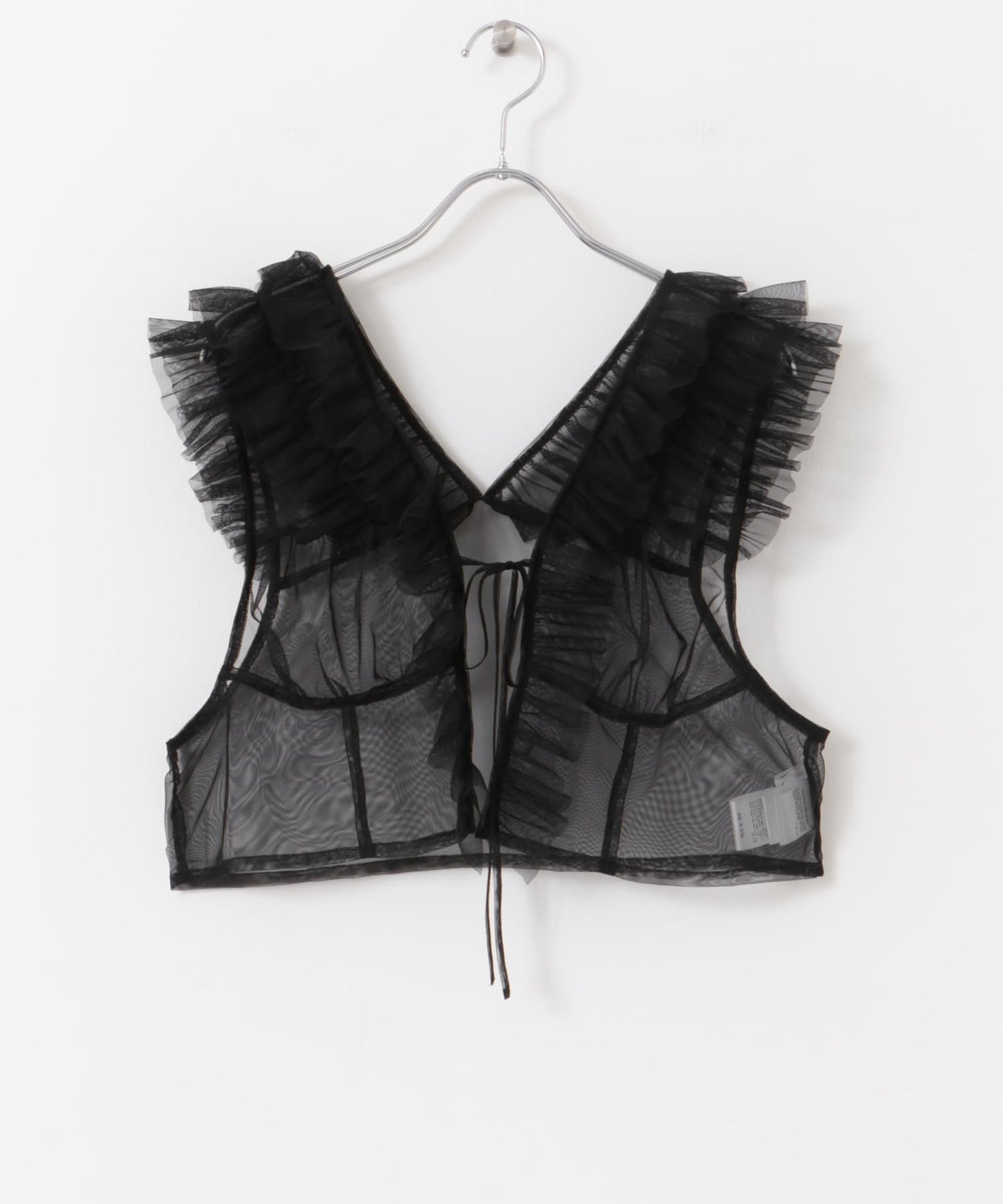 tulle frill vest (black) *JP