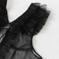 tulle frill vest (black) *JP