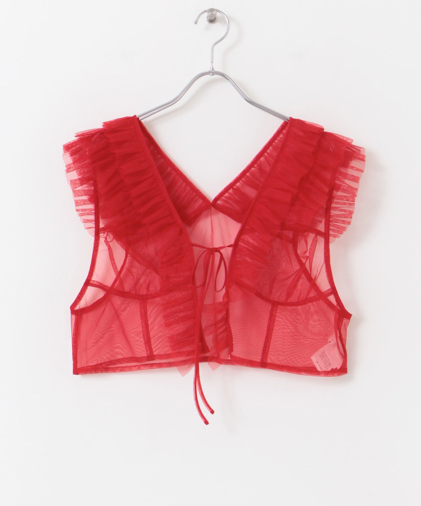 tulle frill vest (red) *JP