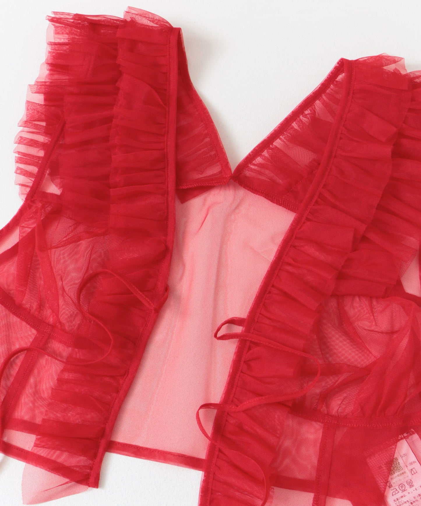 tulle frill vest (red) *JP