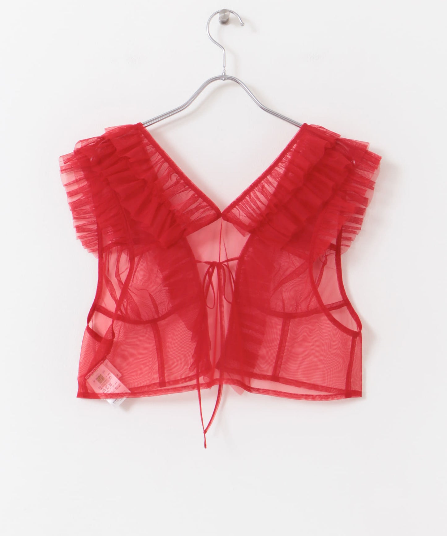 tulle frill vest (red) *JP