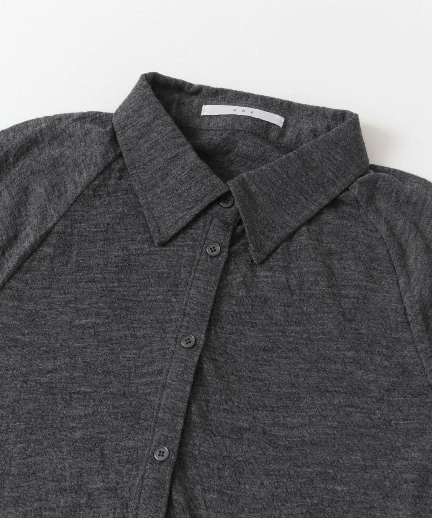 jacquard polo cardigan (charcoal) *JP