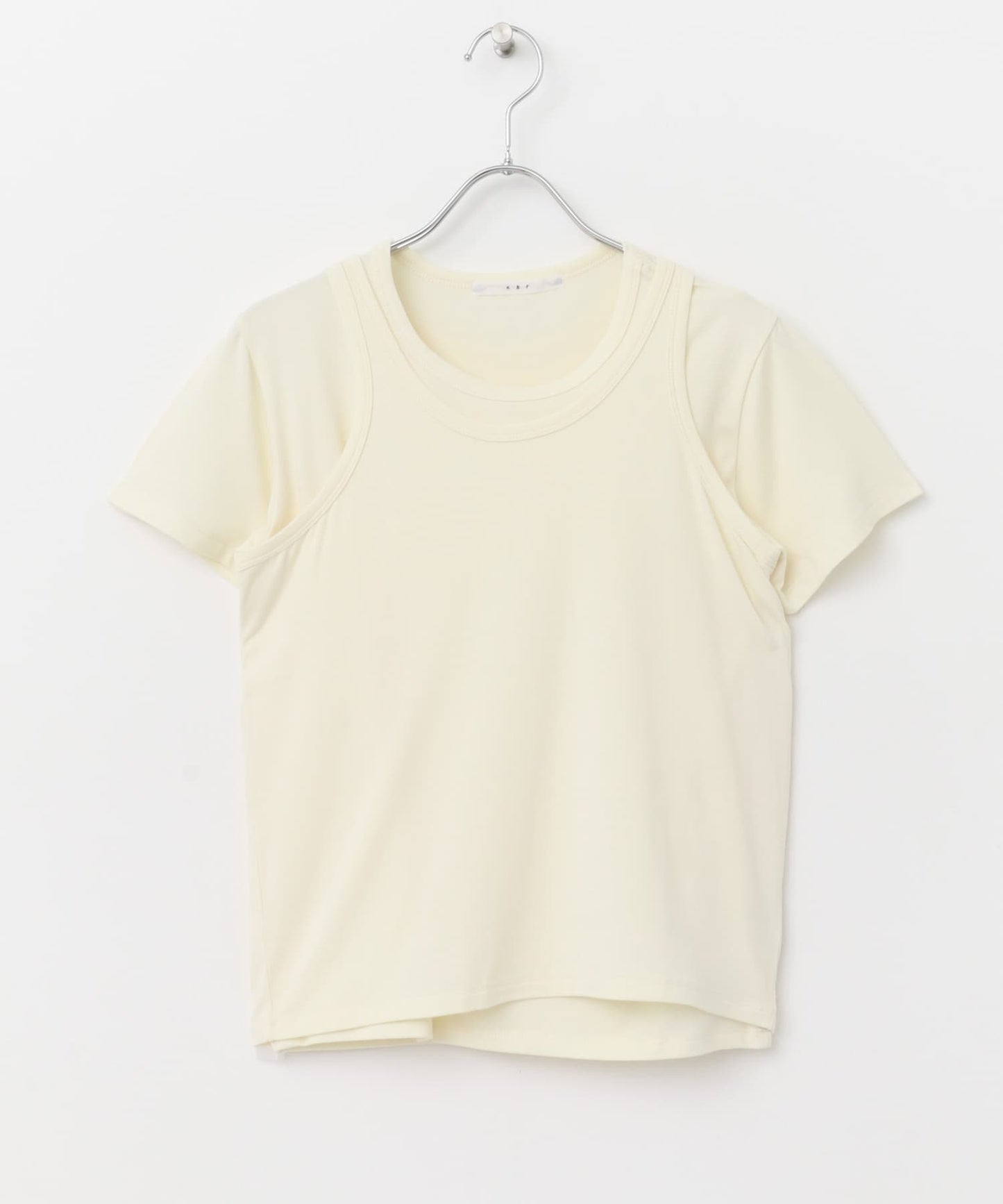 compact layered tee (ivory) *JP