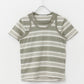 compact layered tee (khaki x ivory) *JP