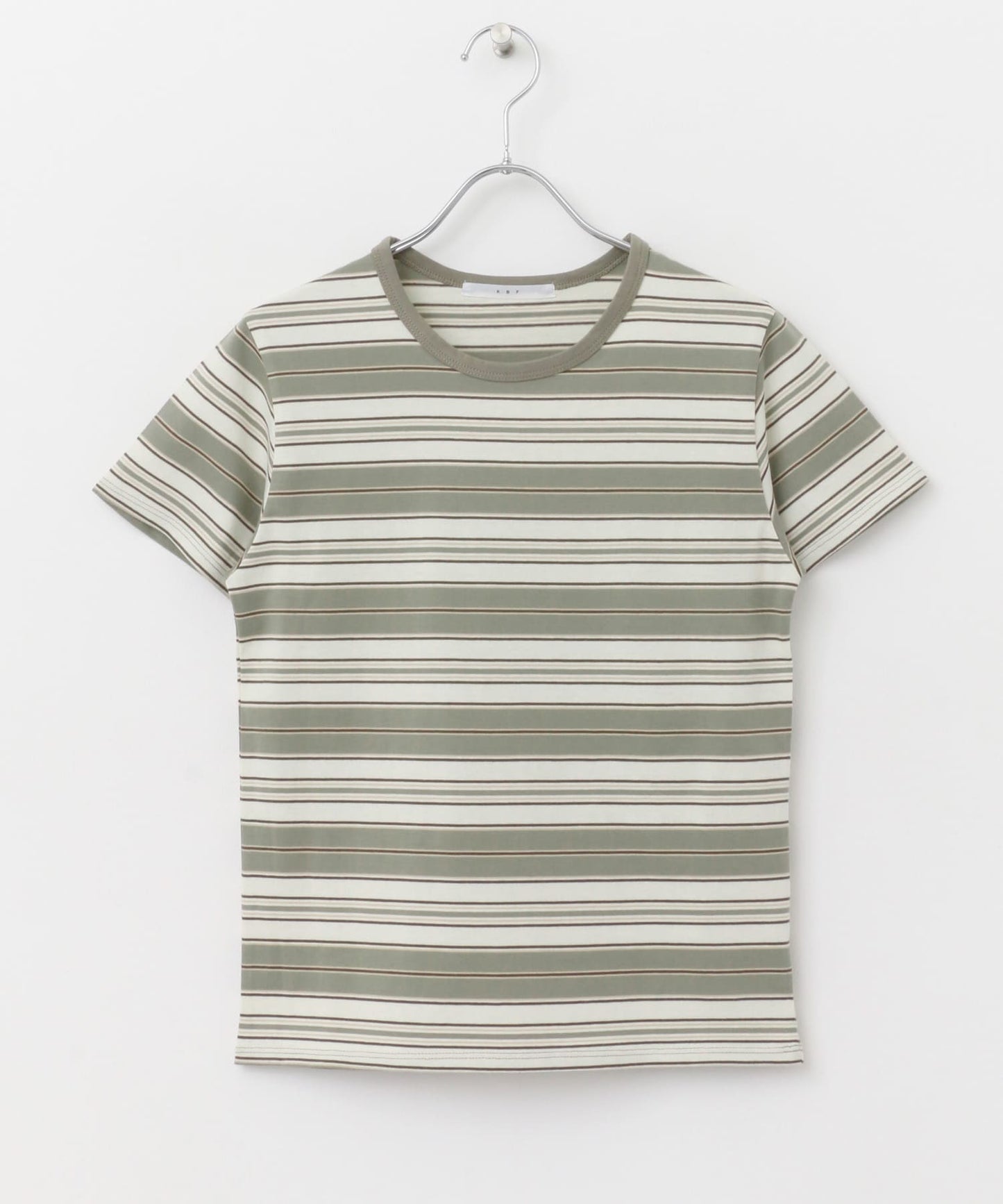 compact layered tee (khaki x ivory) *JP