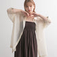 sheer loose shirt (light beige) *JP