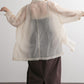 sheer loose shirt (light beige) *JP