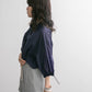 sheer loose shirt (navy) *JP