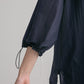 sheer loose shirt (navy) *JP