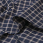 volume sleeve check shirt (navy x beige) *JP