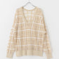 sheer check feather knit (light beige) *JP