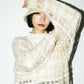 sheer check feather knit (light beige) *JP