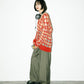 sheer check feather knit (orange) *JP