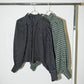 volume sleeve check shirt (green x beige) *JP