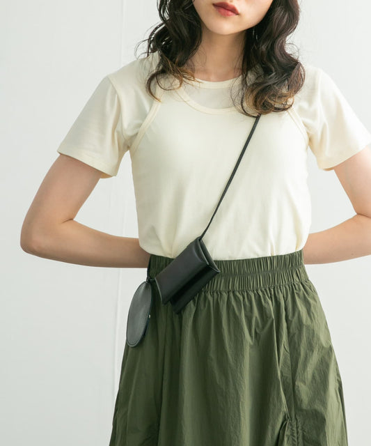 compact layered tee (ivory) *JP