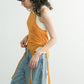 layered tank top (orange x ivory) *JP