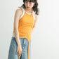 layered tank top (orange x ivory) *JP