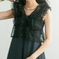 tulle frill vest (black) *JP