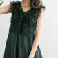 tulle frill vest (black) *JP