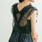 tulle frill vest (black) *JP