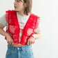 tulle frill vest (red) *JP