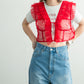 tulle frill vest (red) *JP