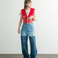 tulle frill vest (red) *JP