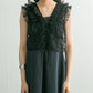 tulle frill vest (black) *JP