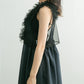 tulle frill vest (black) *JP