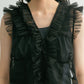 tulle frill vest (black) *JP