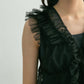 tulle frill vest (black) *JP