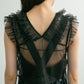 tulle frill vest (black) *JP