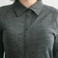 jacquard polo cardigan (charcoal) *JP