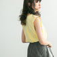 sleeveless print top (yellow) *JP