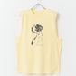 sleeveless print top (yellow) *JP