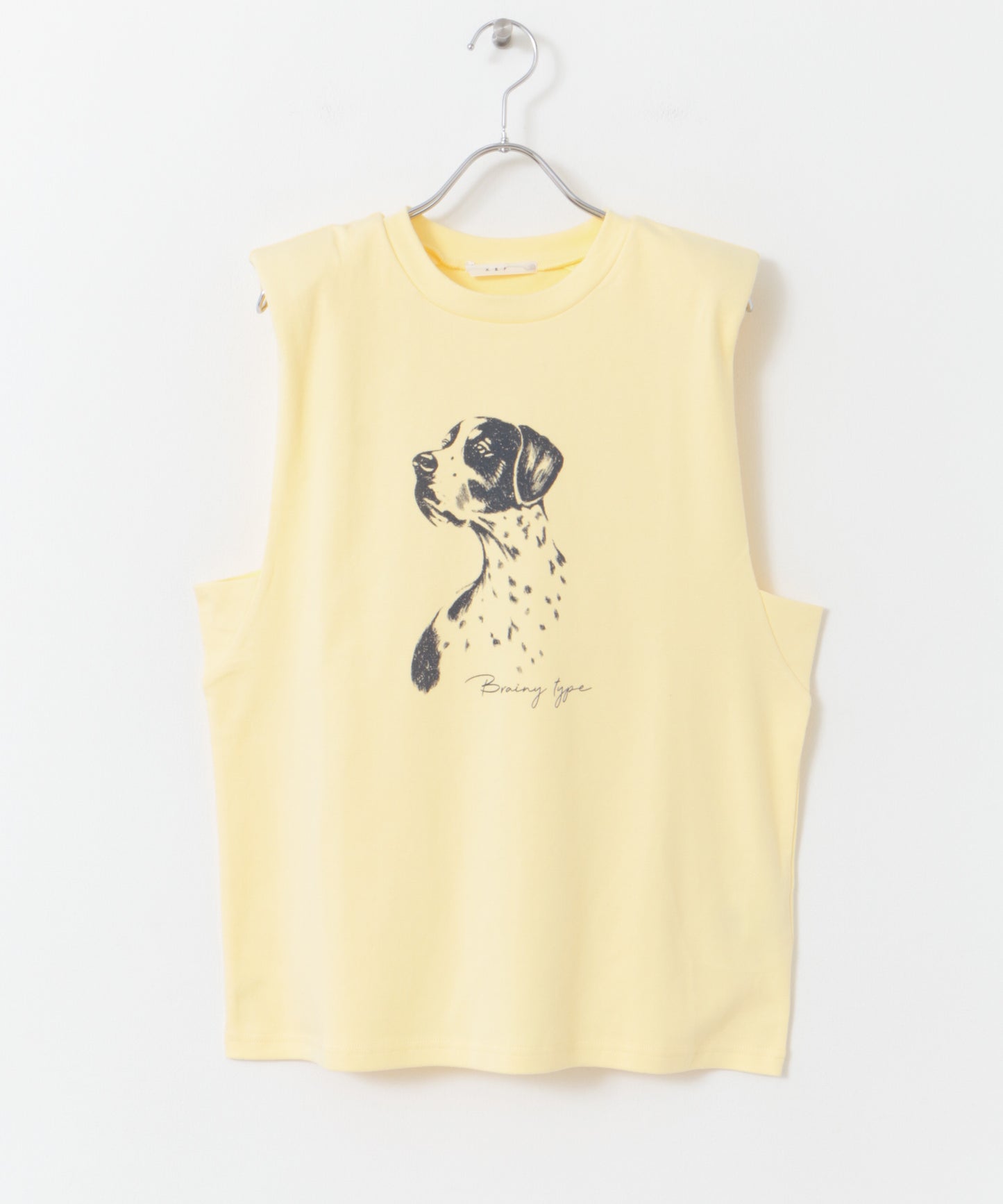 sleeveless print top (yellow) *JP