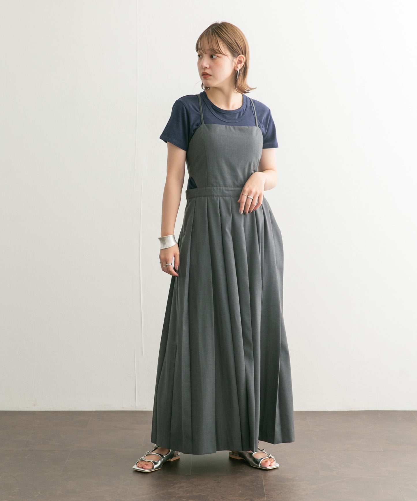 compact layered tee (navy) *JP