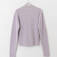 bicolor polo RIB knit (purple x gray) *JP