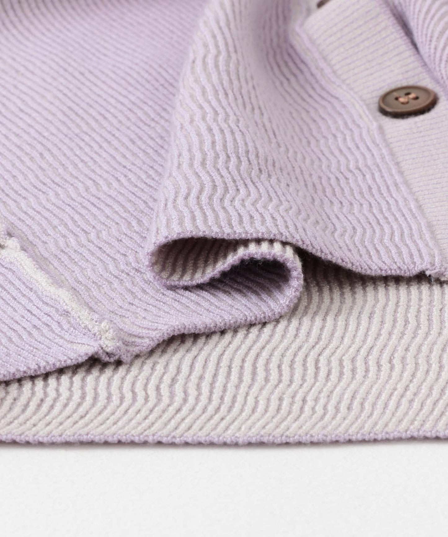 bicolor polo RIB knit (purple x gray) *JP