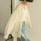 layered sheer shirt (light green x ivory) *JP