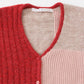 patchwork knit cardigan (red) *JP