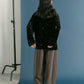 front ribbon velour gown (black embroidery) *JP