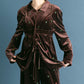 front ribbon velour gown (brown embroidery) *JP