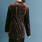 front ribbon velour gown (brown embroidery) *JP