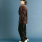 front ribbon velour gown (brown embroidery) *JP