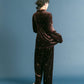 front ribbon velour gown (brown embroidery) *JP