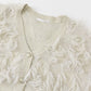 jacquard fringe cardigan (ivory) *JP