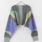 art fringe cropped knit (moss gray) *JP