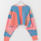 art fringe cropped knit (flamingo) *JP