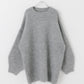 volume knit mini dress (gray) *JP